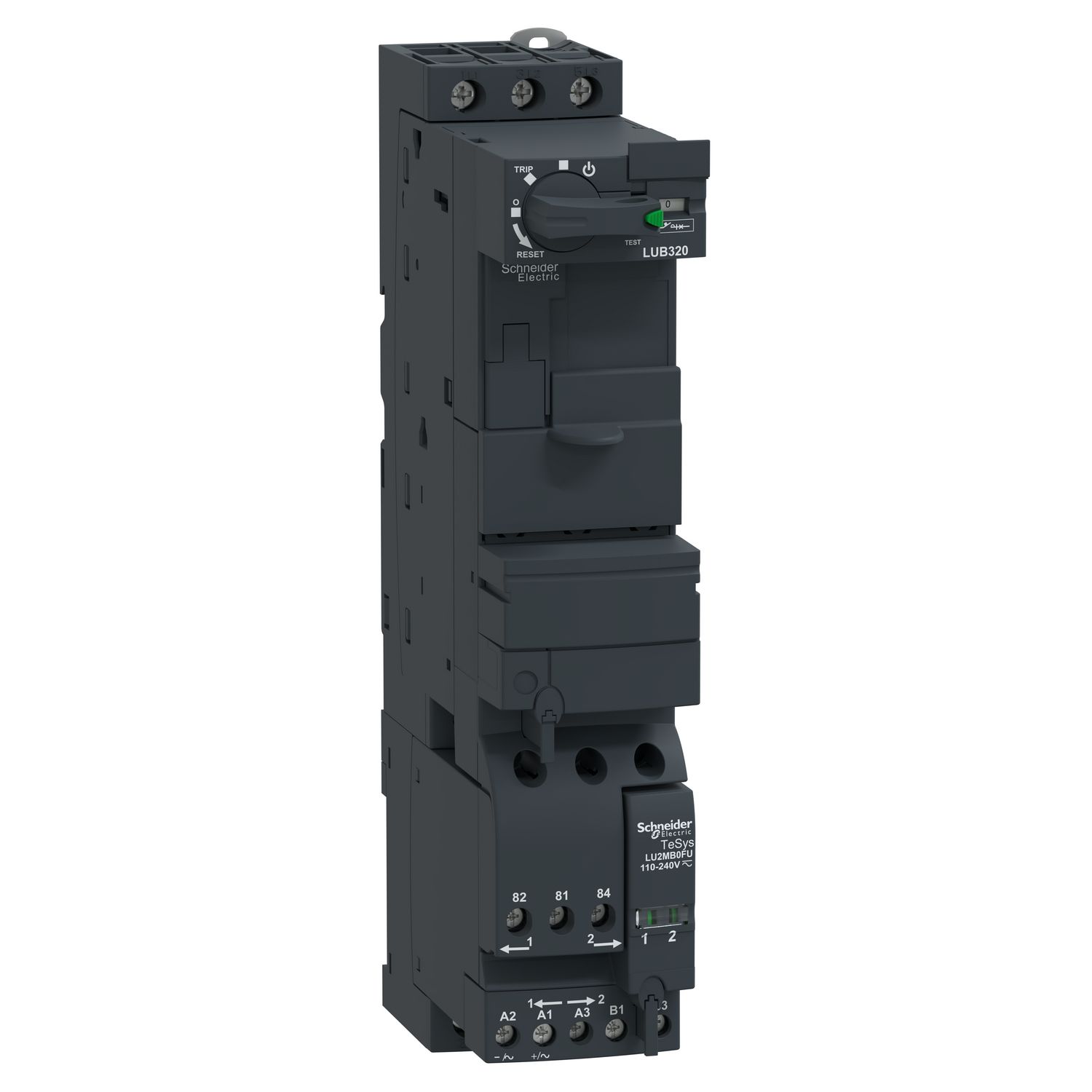 Picture of Reversing power base, TeSys Ultra, 3P, 1NO + 1NC, 32A, 690VAC, 110 to 240VAC/DC coil