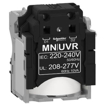 Picture of Undervoltage release MN, ComPacT NSX, 220/240VAC 50/60Hz, 208/277VAC 60Hz, screwless spring terminal connections