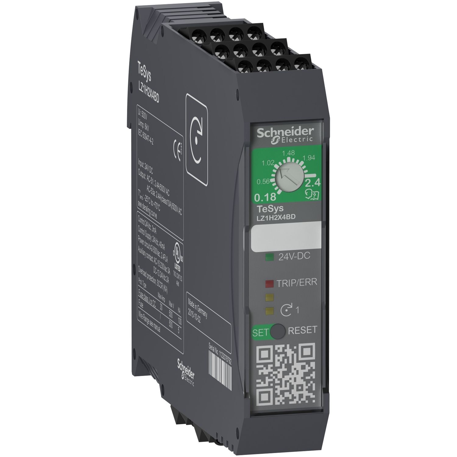 Picture of Ultra compact starter, TeSys H, TeSys Hybrid, 3P, 500VAC, 3kW at 400V, 24VDC