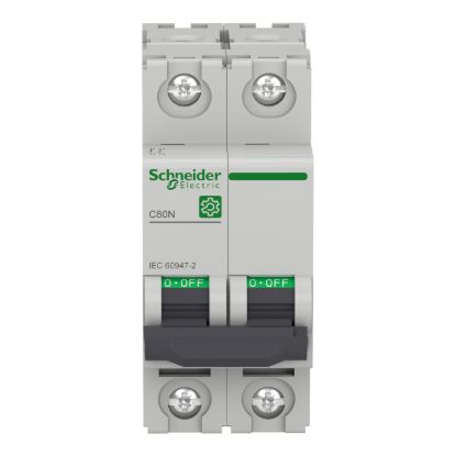Picture of Miniature circuit breaker (MCB), Multi9 C60N, 2P, 1A, C curve, 10kA (IEC/EN 60947-2)