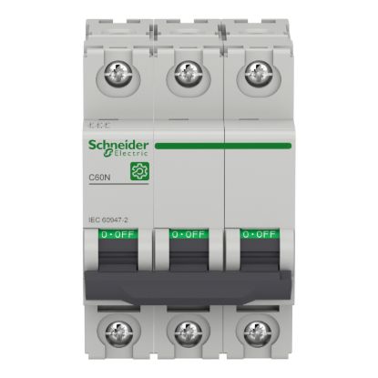 Picture of Miniature circuit breaker (MCB), Multi9 C60N, 3P, 10A, C curve, 10kA (IEC/EN 60947-2)
