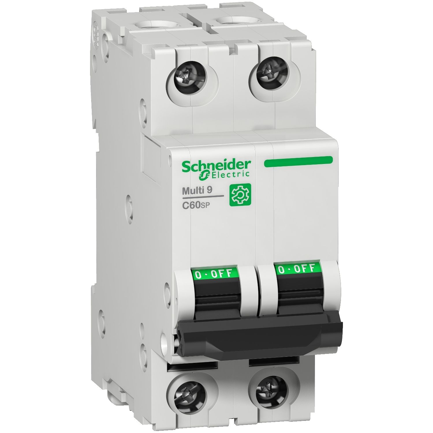 Picture of Miniature circuit breaker (MCB), Multi9 C60SP, 2P, 4A, C curve, 10kA (UL1077), 10kA (IEC/EN 60947-2)