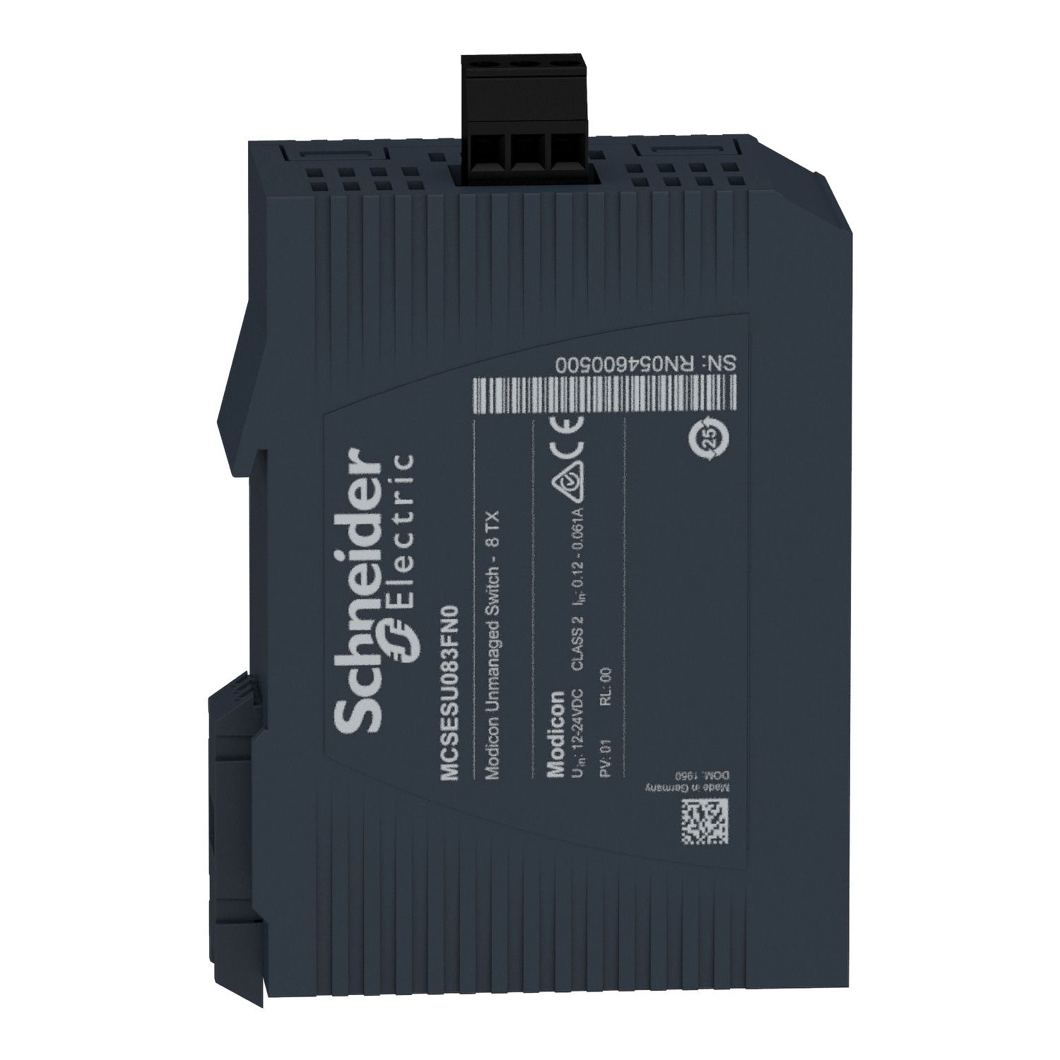 Picture of network switch, Modicon Networking, standard unmanaged, 8 ports for copper