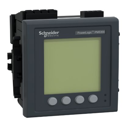 Picture of power meter PowerLogic PM5340, ethernet, up to 31st Harmonic, 256KB 2DI/2DO 35 alarms