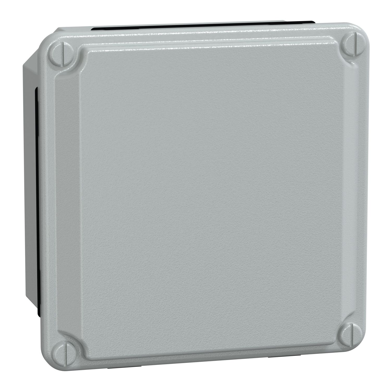 Picture of Metal industrial box - low plain cover - H105xW105xD49 - IP55 - grey RAL 7035