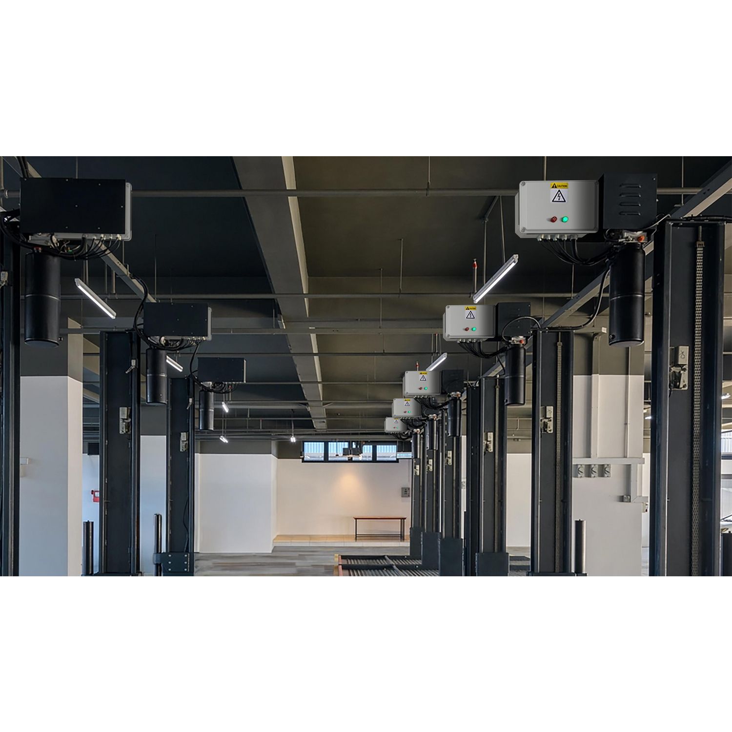 Picture of Metal industrial box - low plain cover - H206xW156xD83 - IP55 - grey RAL 7035