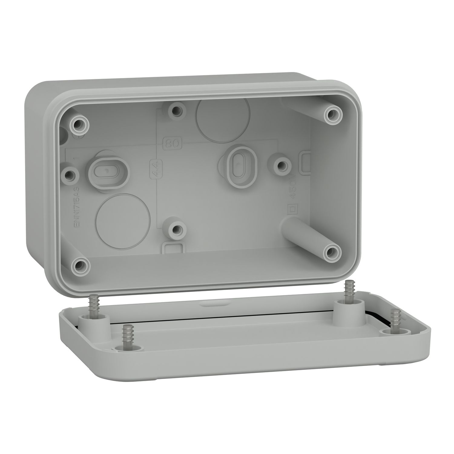Picture of ABS box, Thalassa, IP66 IK07 RAL7035 Int.H105W65D55 Ext.H116W74D62 Opaque cover H10