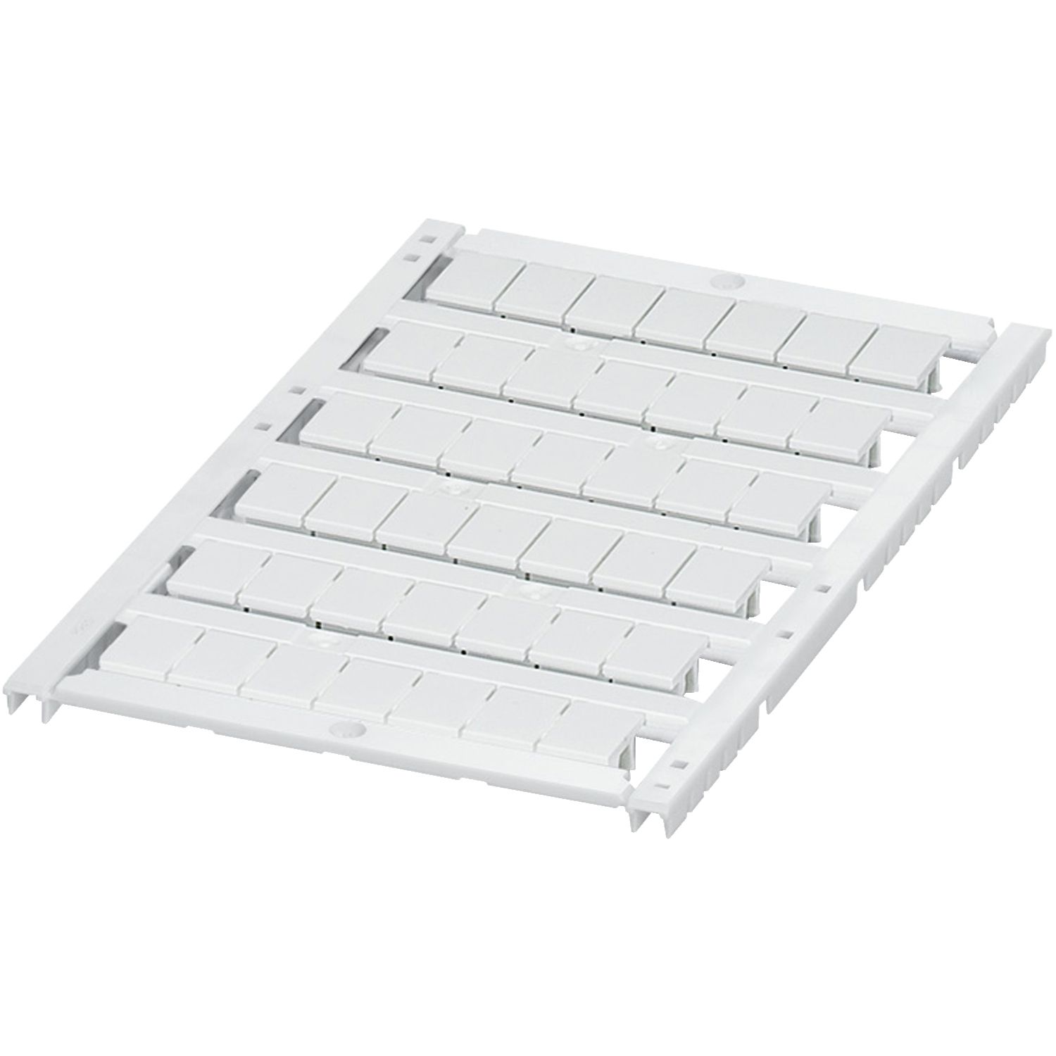 Picture of Marking card, Linergy TR, with 6 strips, 8mm, unprinted, 42 characters, white, Set of 10