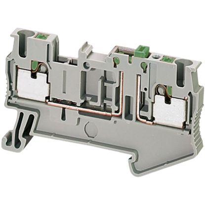 Picture of Terminal block, Linergy TR, grey, 2.5mmÂ², push-in type, knife disconnect, 2 points, set of 50