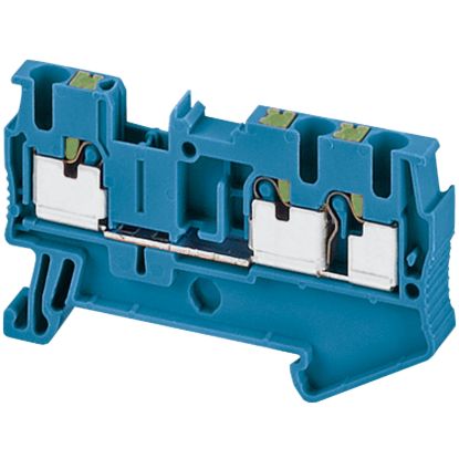 Picture of Terminal block, Linergy TR, push-in type, feed through, 3 points, 2.5mmÂ², blue, set of 50