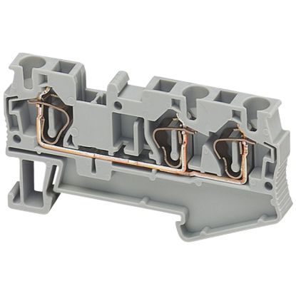 Picture of Terminal block, Linergy, Linergy TR, spring type, feed through, 3 points, 4mm², grey, set of 50