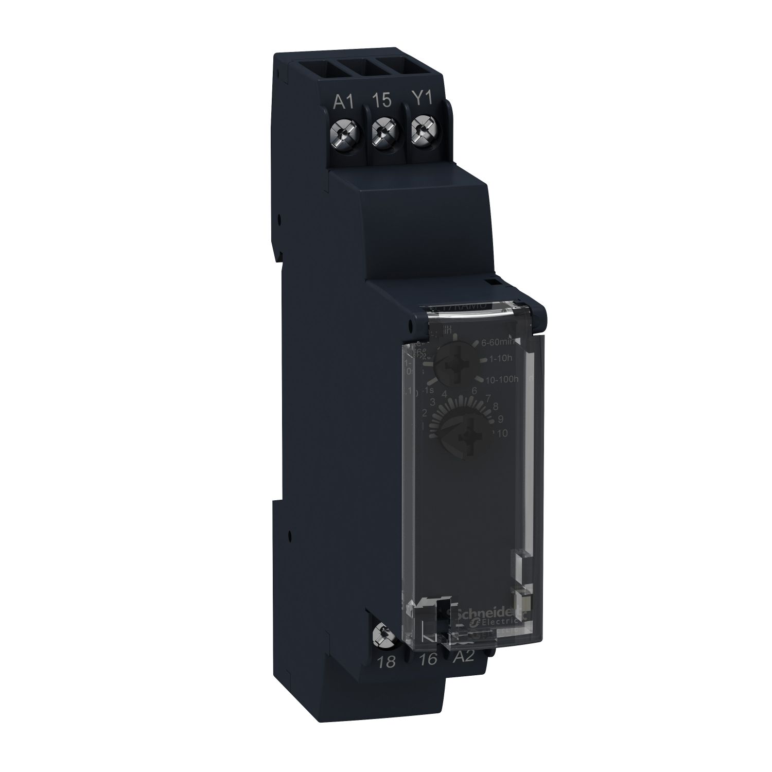 Picture of Modular timing relay, Harmony Timer Relays, 8A, 1CO, 1s..100h, off delay, 24V DC 24...240V AC DC