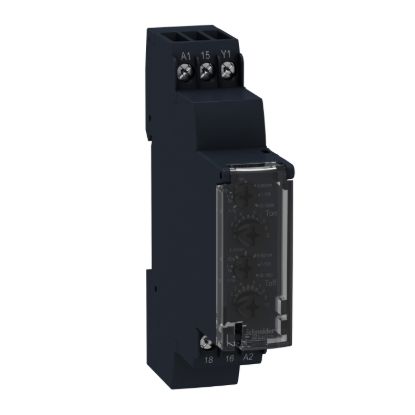 Picture of Modular timing relay, Harmony Timer Relays, 8A, 1CO, 0,1s..100h, asymmetrical flashing, 12V AC DC