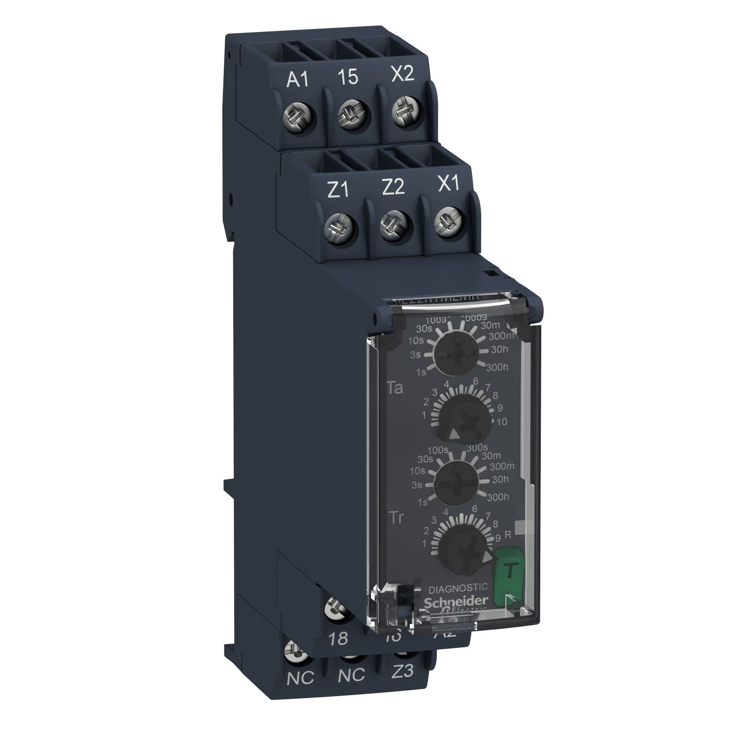 Picture of multifunction relay, Harmony Timer Relays, 8A, 1 CO, 0.05sâ€¦300h, asymmetrical flashing, 24...240V AC DC