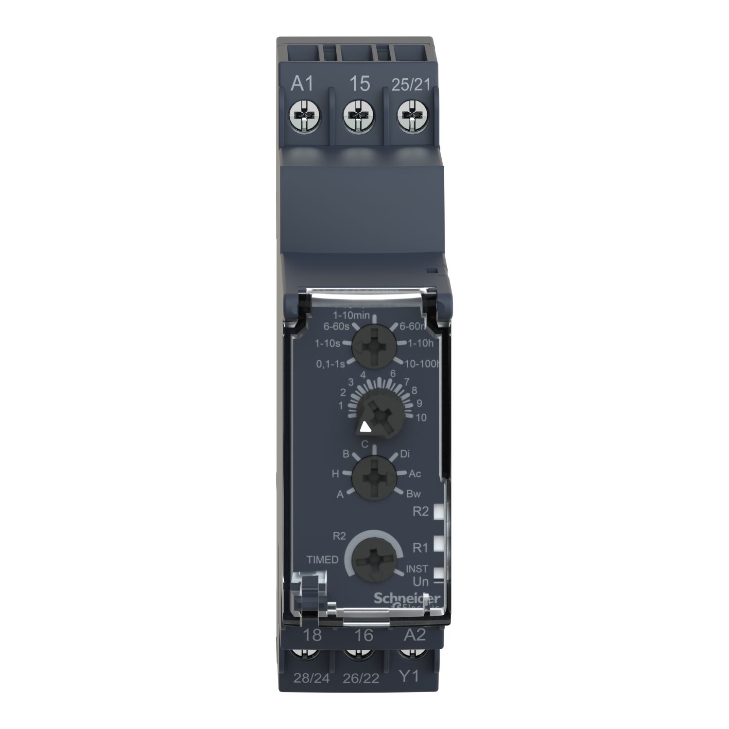 Picture of multifunction relay, Harmony Timer Relays, 8A, 2CO, 0.1sâ€¦100h, 24V DC or 24...240V AC DC