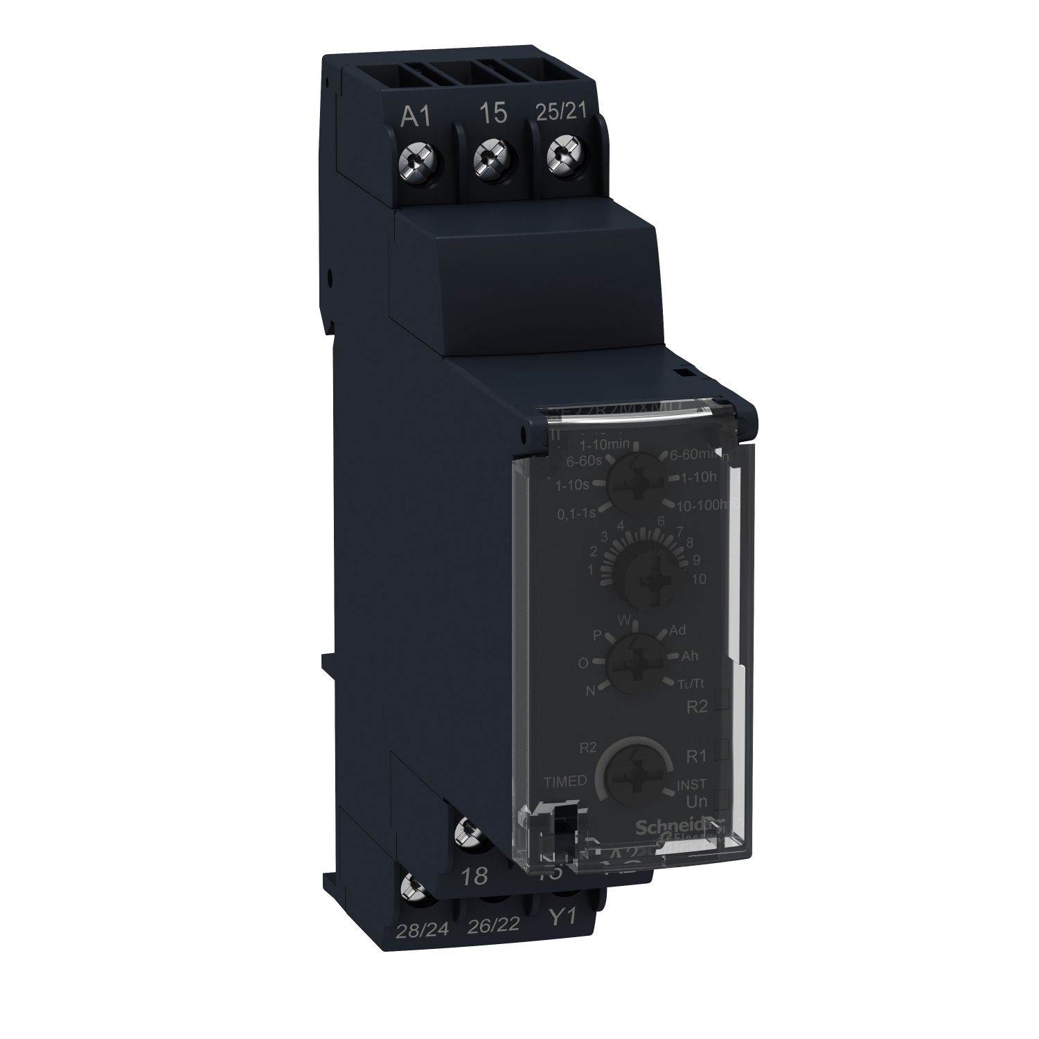 Picture of multifunction relay, Harmony Timer Relays, 8A, 2CO, 0.1sâ€¦100h, symmetrical flashing, 12..240V AC DC