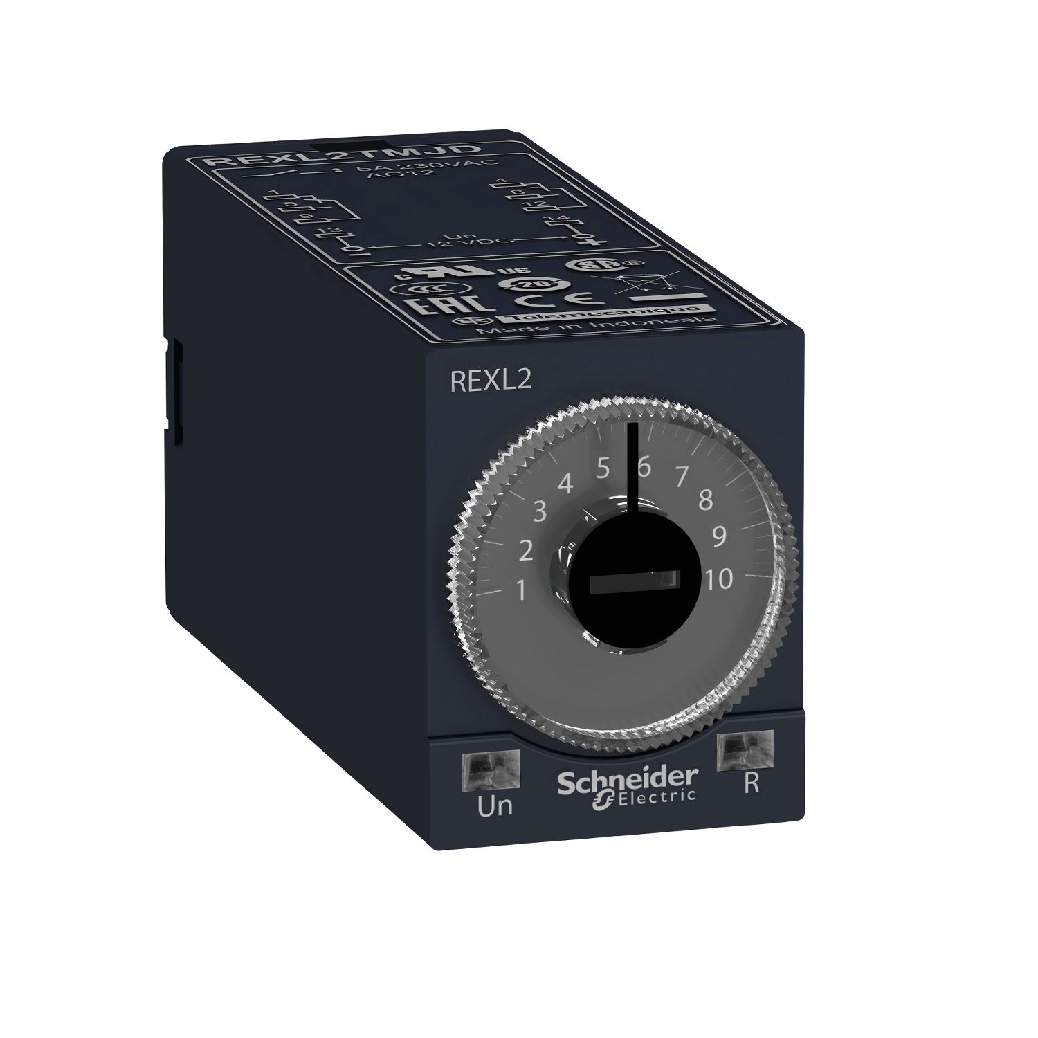 Picture of single function relay, Harmony Timer Relays, 5A, 2CO, 0.1s..100h, on delay, 24V AC