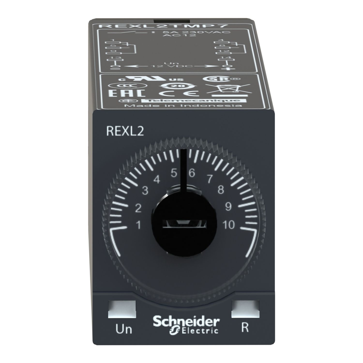 Picture of single function relay, Harmony Timer Relays, 5A, 2CO, 0.1s..100h, on delay, 230V AC