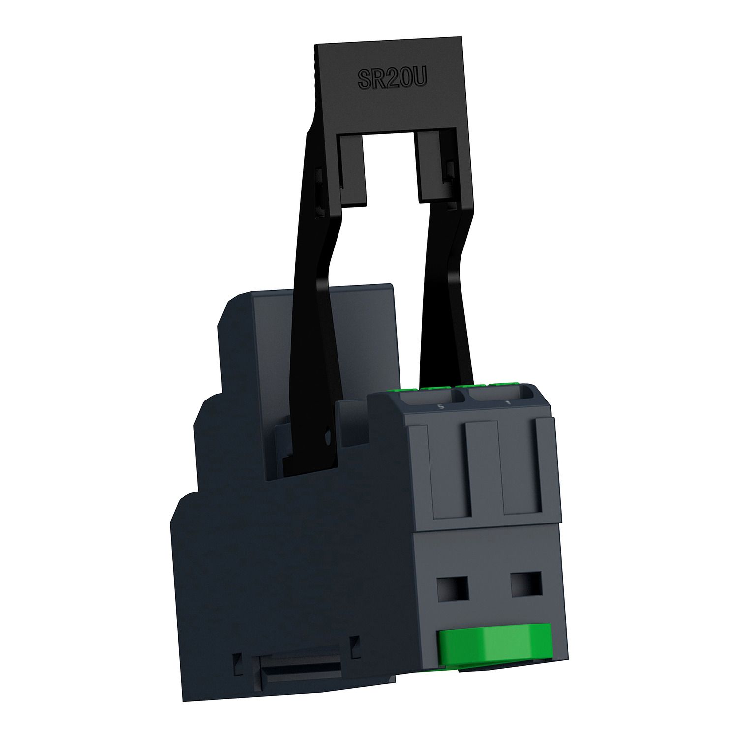 Picture of push in socket with clamp, Harmony Electromechanical Relays, for RXG1 relays, 10A, push in terminals, separate contact