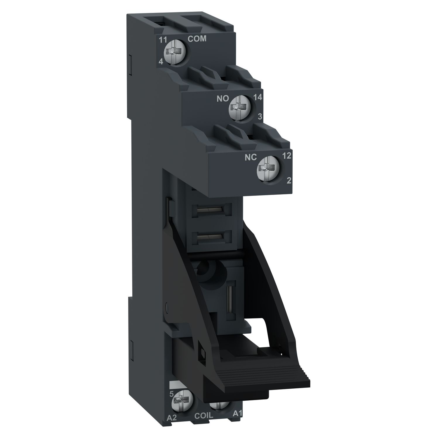Picture of Socket with clamp, Harmony Electromechanical Relays, for RXG1 relays, 10A, screw connectors, separate contact