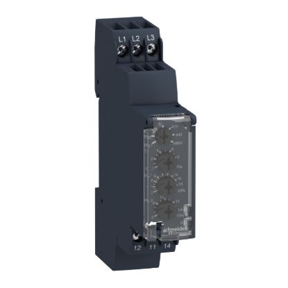 Picture of Modular multifunction 3 phase supply Control Relay, Harmony Control Relays, 5A, 1CO, 183…528V AC