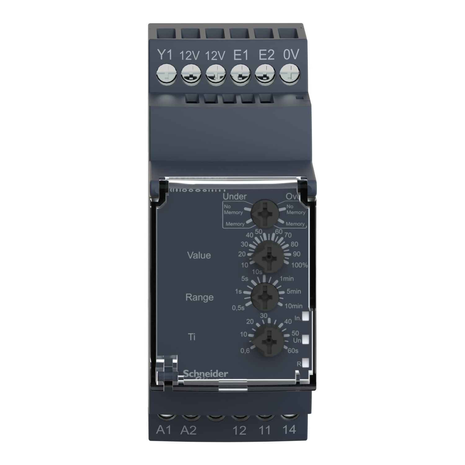 Picture of Modular 1 phase Voltage Control Relay, Harmony Control Relays, 5A, 2CO, range 15..600V, 24..240V AC DC