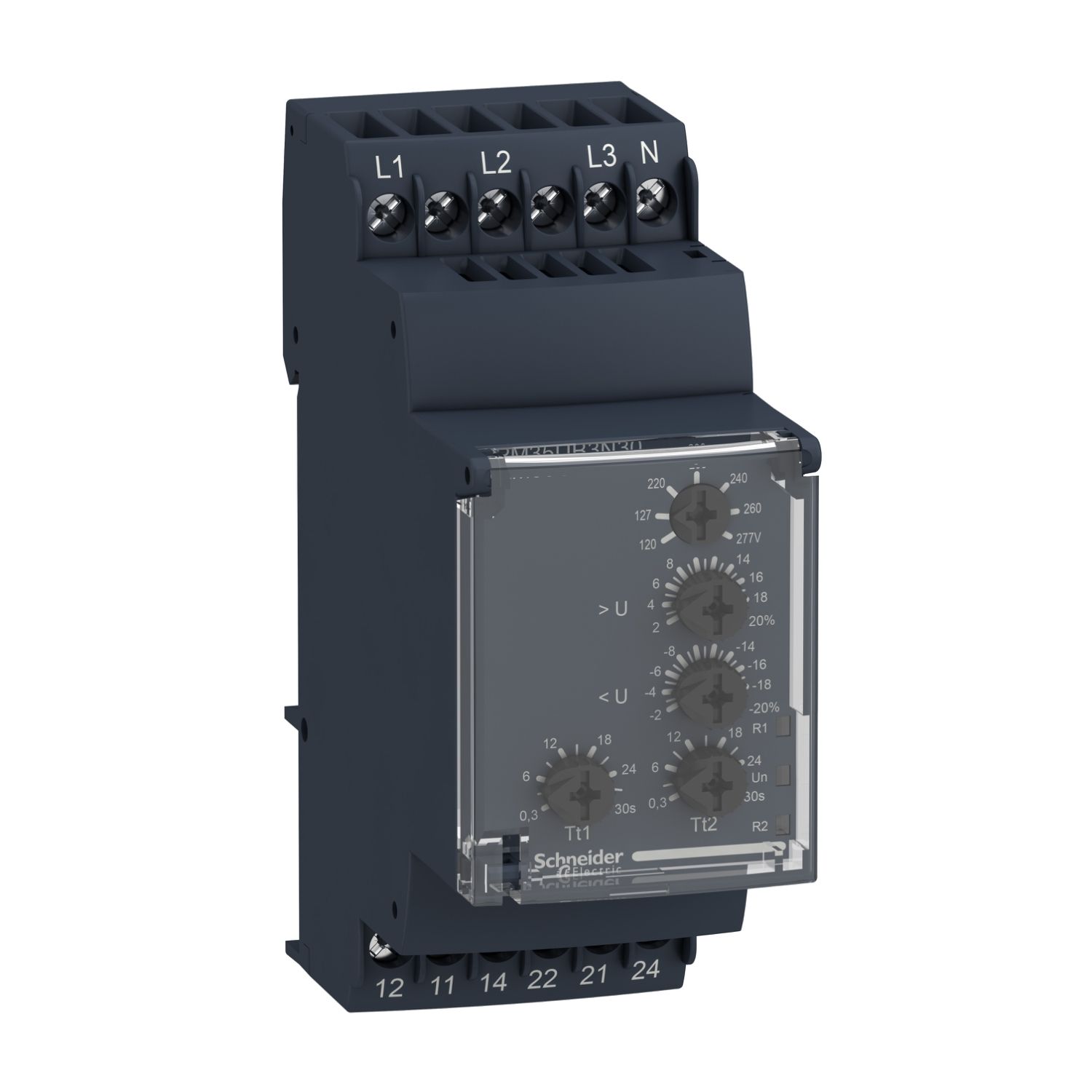 Picture of Modular 3 phase Voltage Control Relay, Harmony Control Relays, 5A, 2CO, 120…277V AC