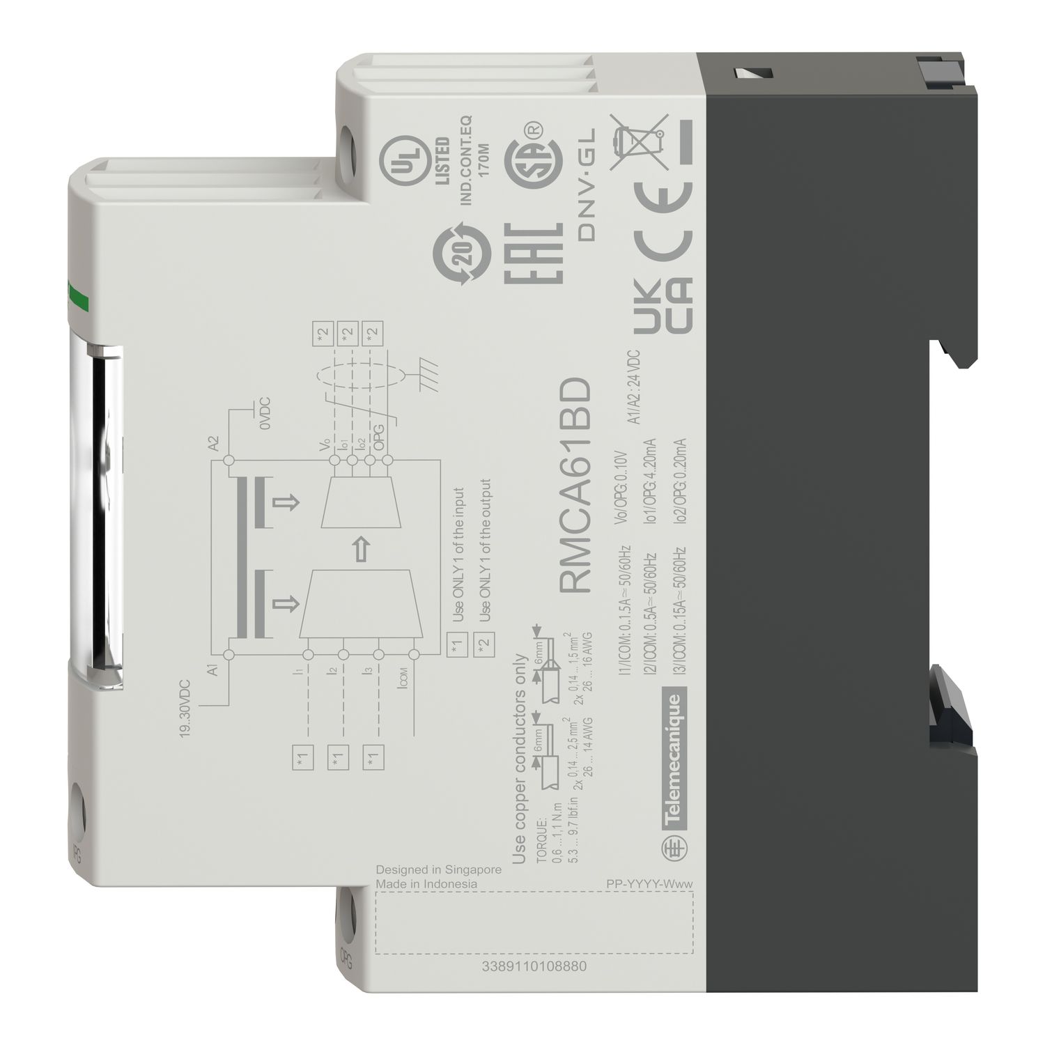 Picture of Isolated analog converter, Harmony Analog, 0...10V or 4...20mA to 0...10V or 4...20mA