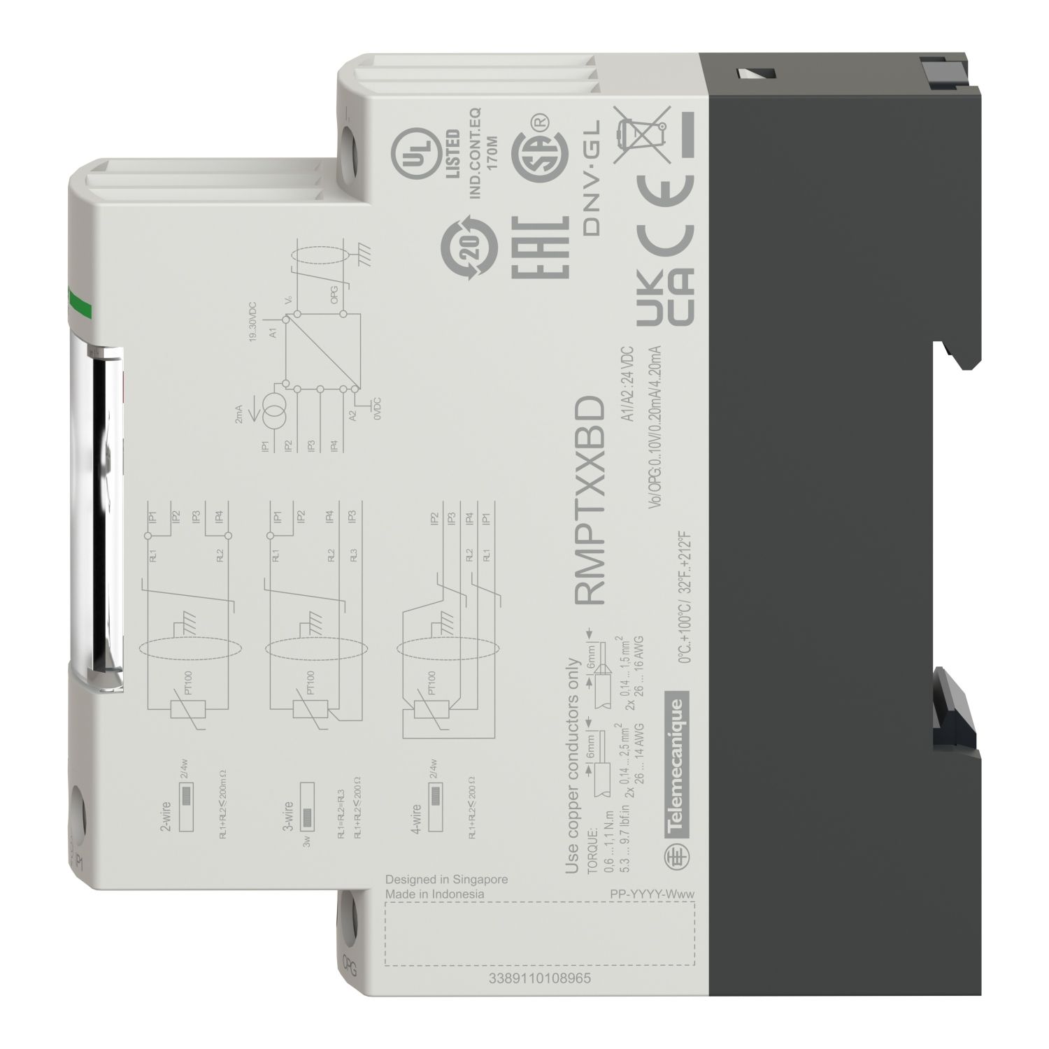 Picture of Converter for Optimum Pt100 probes, Harmony Analog, temperature transmitter, 0...100 degree COr 32...212 degree F
