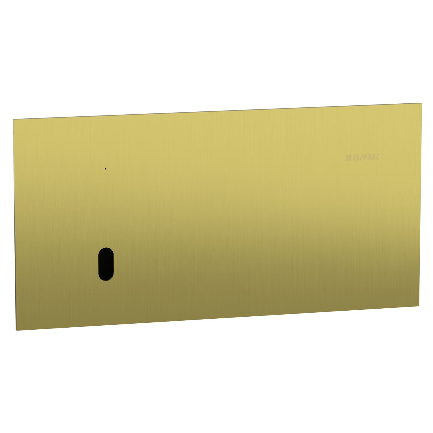 Picture of Grid plate with cover frame, Clipsal Solis T Series, for switch, horizontal, 1 gang, brushed brass