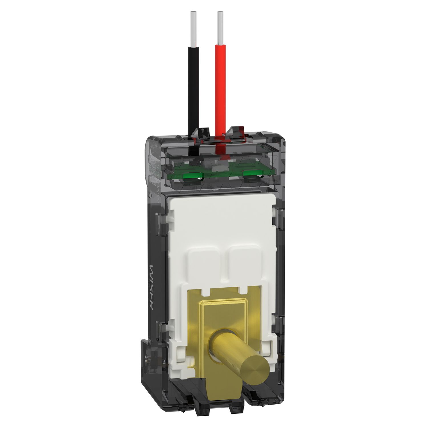 Picture of Toggle adaptor, Clipsal Solis T Series, for wiser module, brushed brass