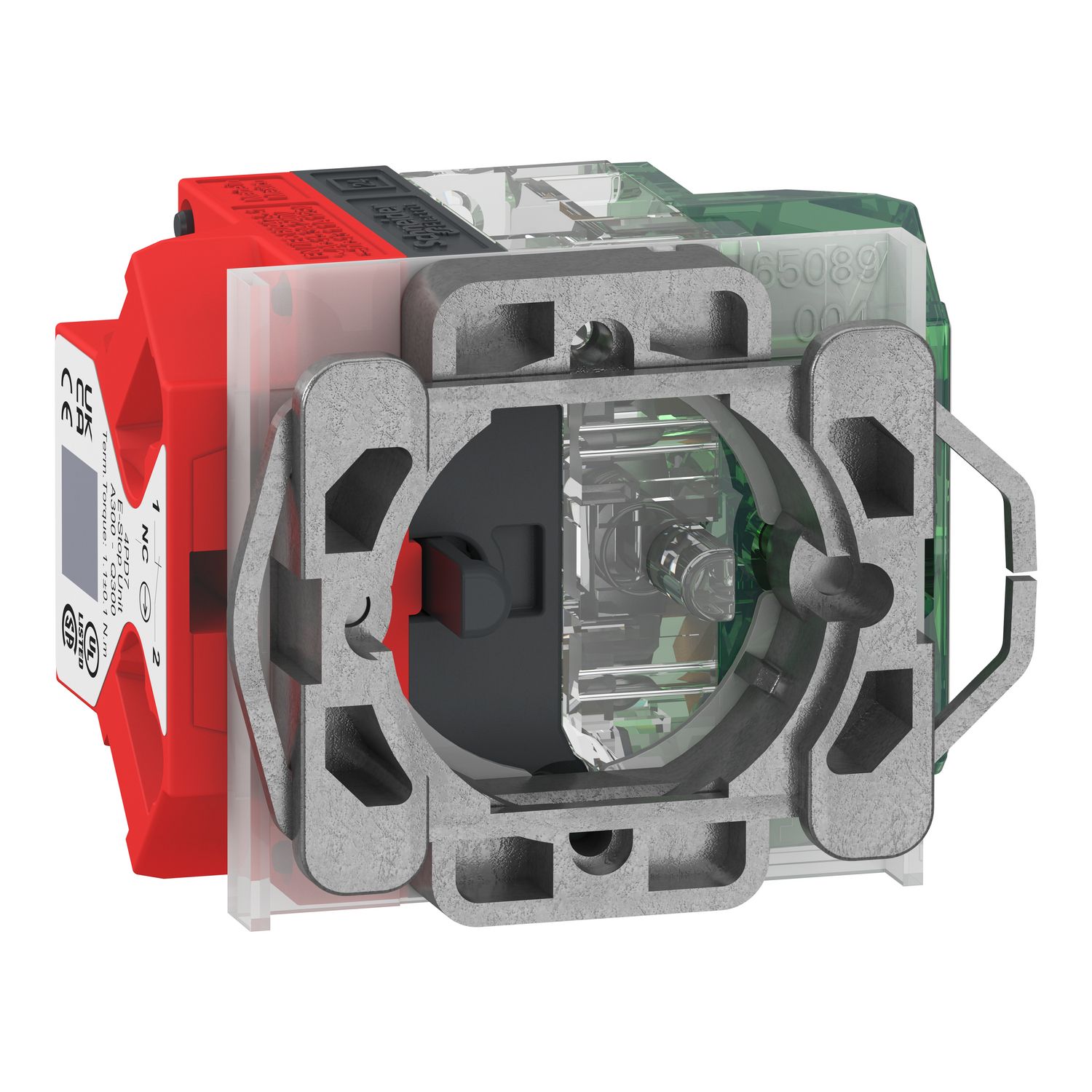 Picture of E-Stop Non-illuminated Body, Harmony 9001K/Harmony 9001SK, KR/SKR18, Metal/Plastic, 1NC+1NO, pre-assembled and non-disassembly