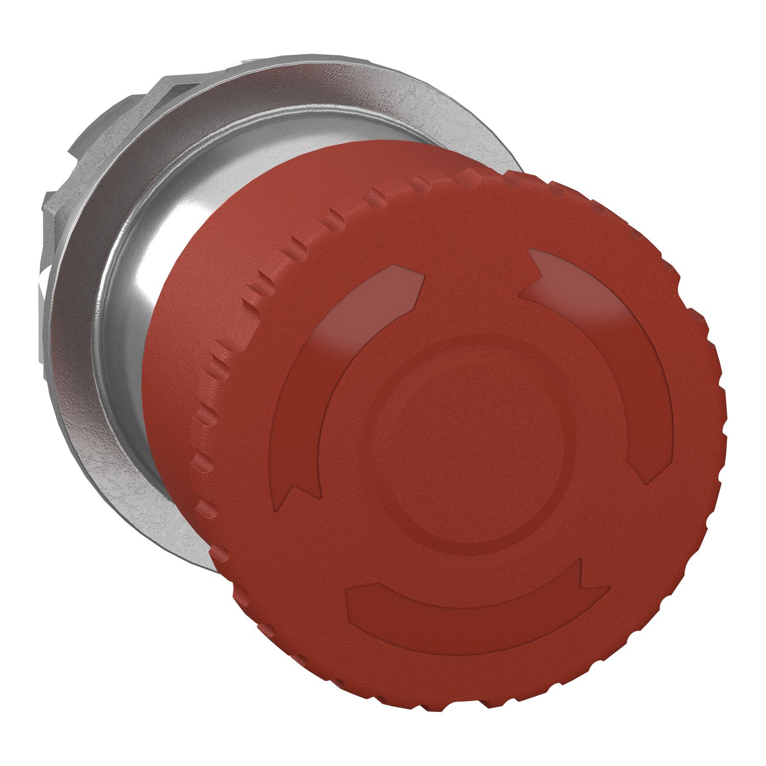 Picture of E-Stop Non-illuminated Head, Harmony 9001K, KR18, Metal, 43.5mm Mushroom, 30.5mm hole, trigger action with latch-in contact, turn-to-release