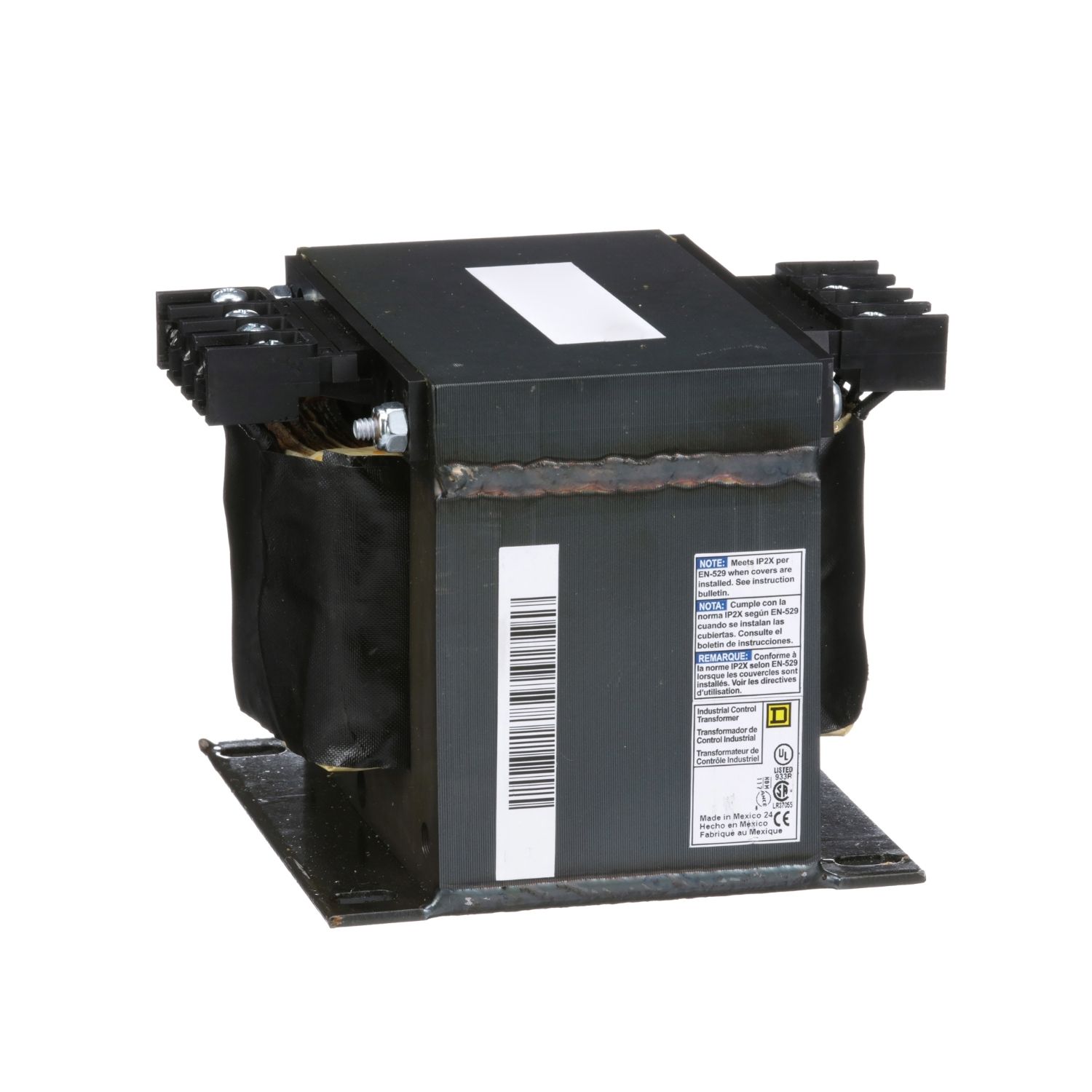 Picture of Transformer, Type T, industrial control, 1000VA, 1 phase, 550/575/600V primary, 120/240V secondary, 115C rise