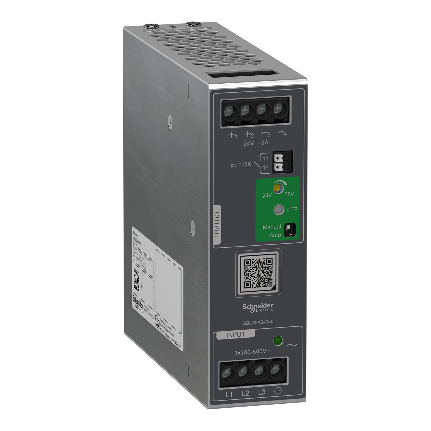 Picture of Regulated Power Supply, 380...500V AC, 24V, 5A, 3 phases, Universal