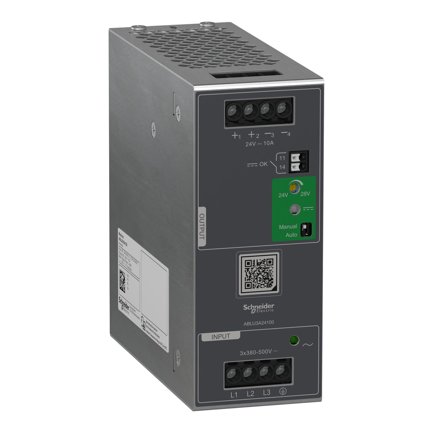 Picture of Regulated Power Supply, 380...500V AC, 24V, 10A, 3 phases, Universal