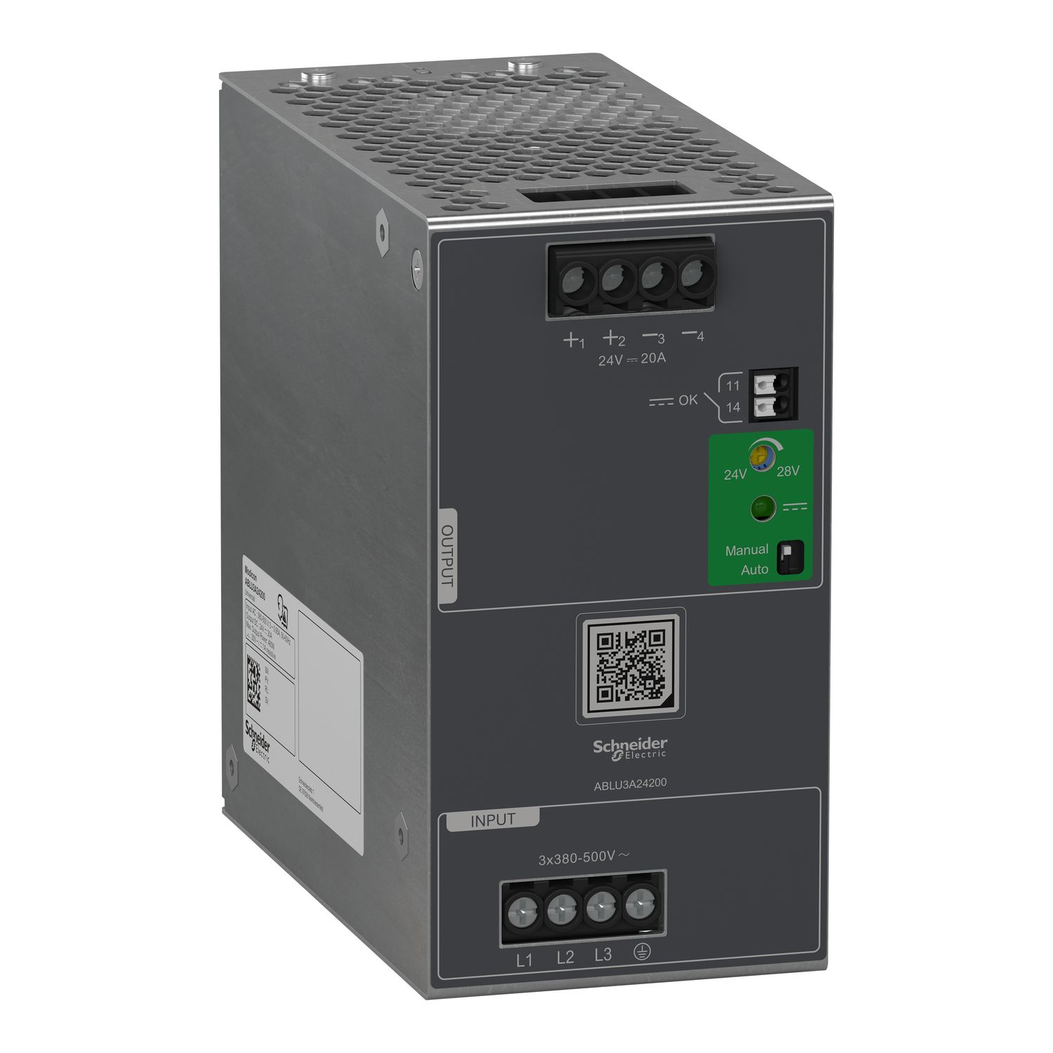Picture of Regulated Power Supply, 380...500V AC, 24V, 20A, 3 phases, Universal