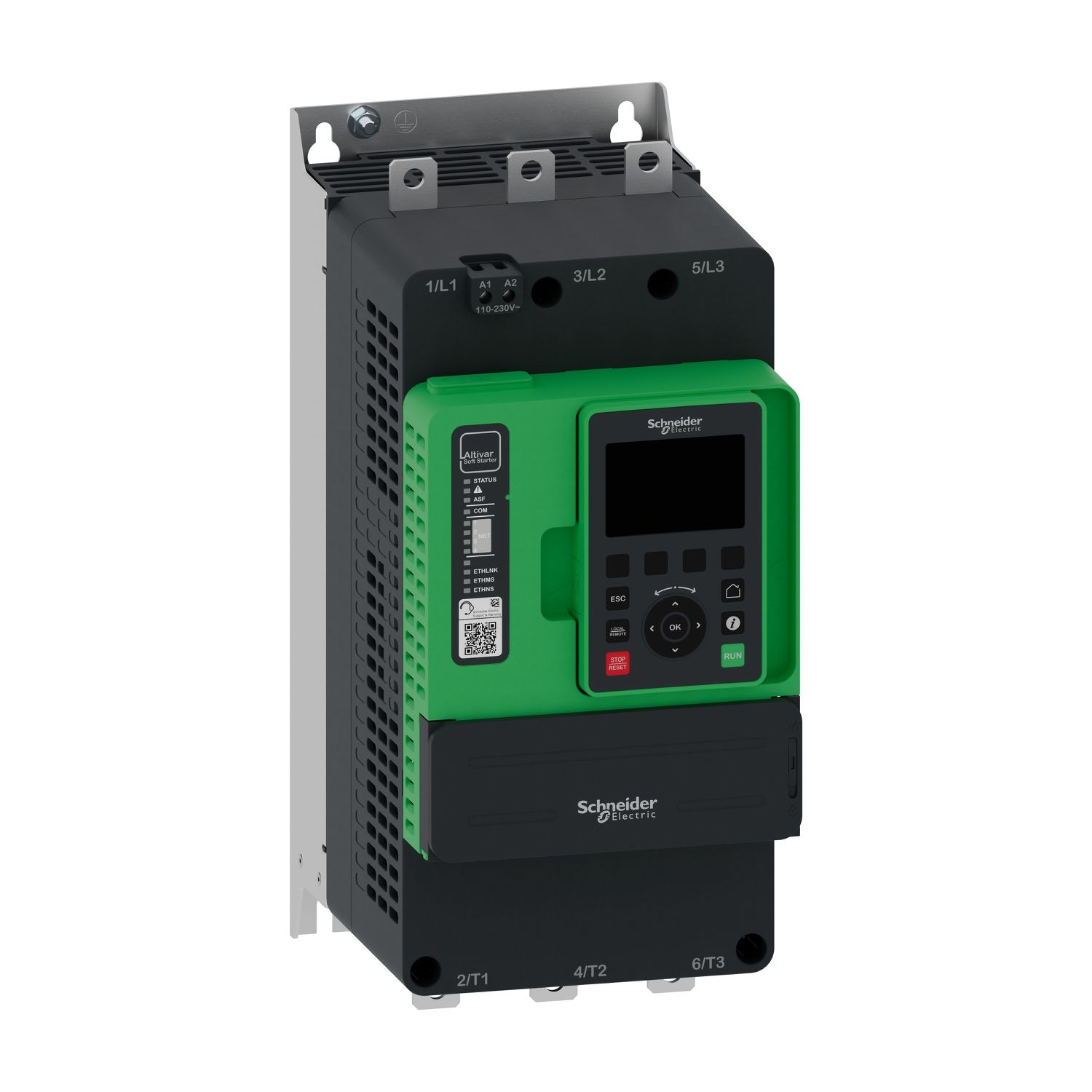 Picture of Soft starter, Altivar Soft Starter ATS490, 170A, 208 to 690V AC, control supply 110 to 230V AC