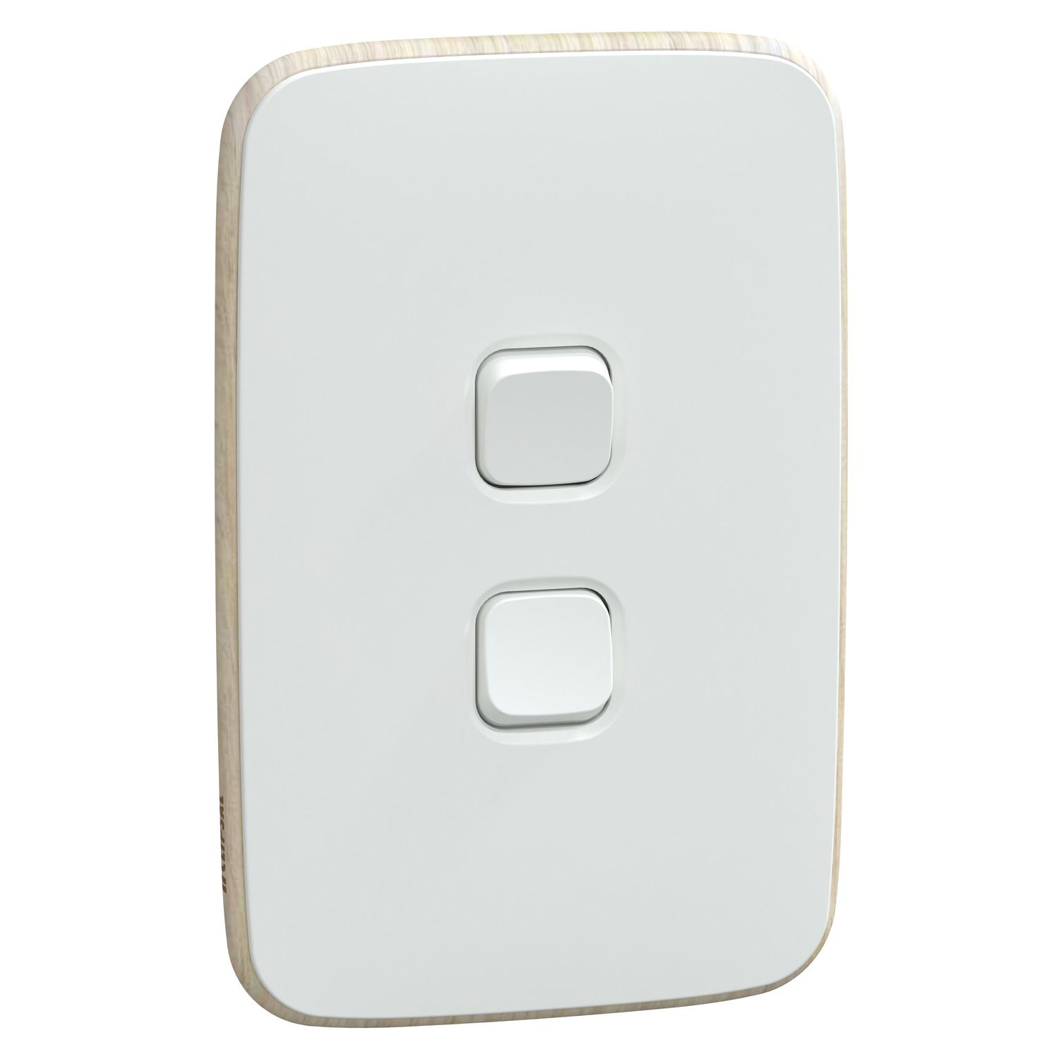 Picture of Switch, Iconic, Assembled, vertical, 1_2way, 2 gangs, 10AX, 230/240V, arctic white