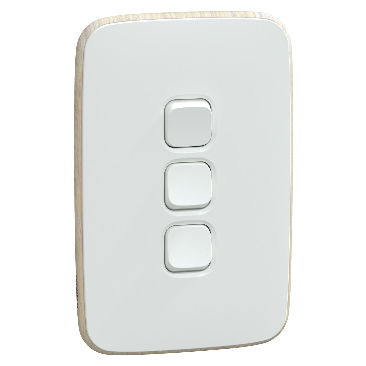 Picture of Switch, Iconic, Assembled, vertical, 1_2way, 3 gangs, 10AX, 230/240V, arctic white