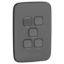Picture of Switch, Iconic, Assembled, vertical, 1_2way, 5 gangs, 10AX, 230/240V, ash grey