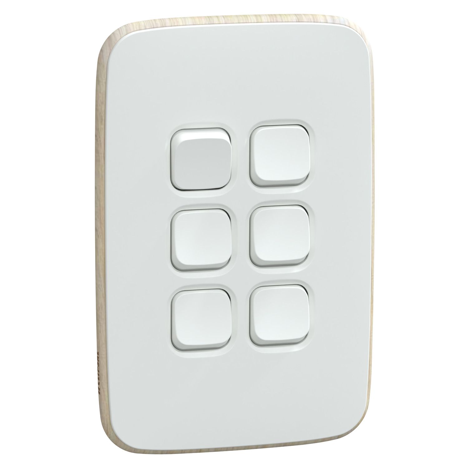 Picture of Switch, Iconic, Assembled, vertical, 1_2way, 6 gangs, 10AX, 230/240V, arctic white