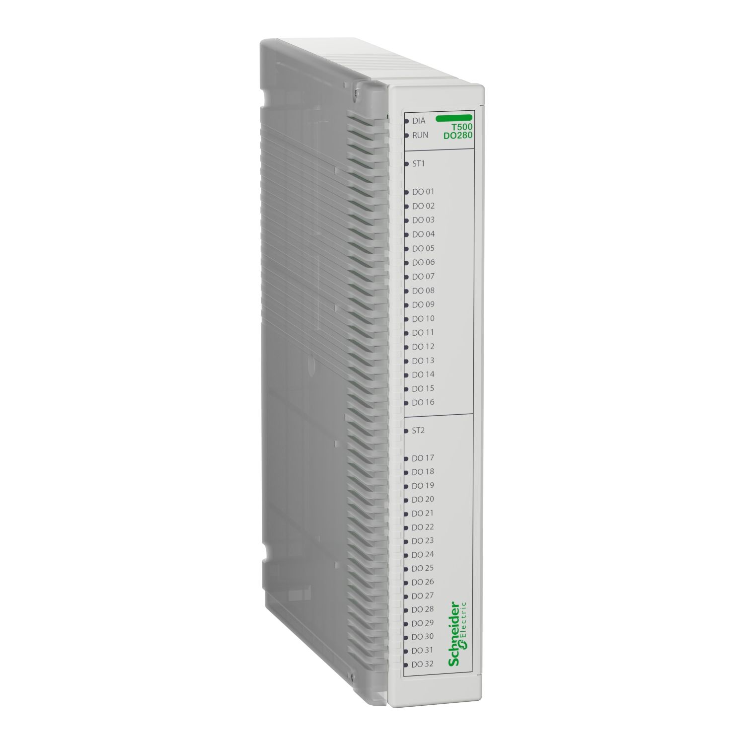 Picture of digital outputs PowerLogic T500, DO280/C2 hot-swappable expansion module 32 transistor outputs with 1ms timestamping, connection via terminal block