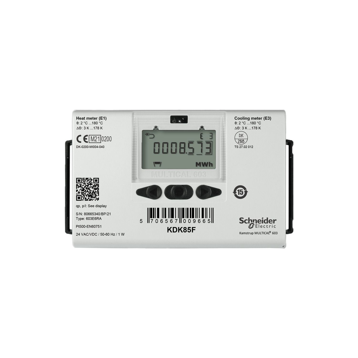 Picture of SpaceLogic K series Ultrasonic Heat & Cool meter, DN200, 600m3/hr nominal flow, Flange connection type