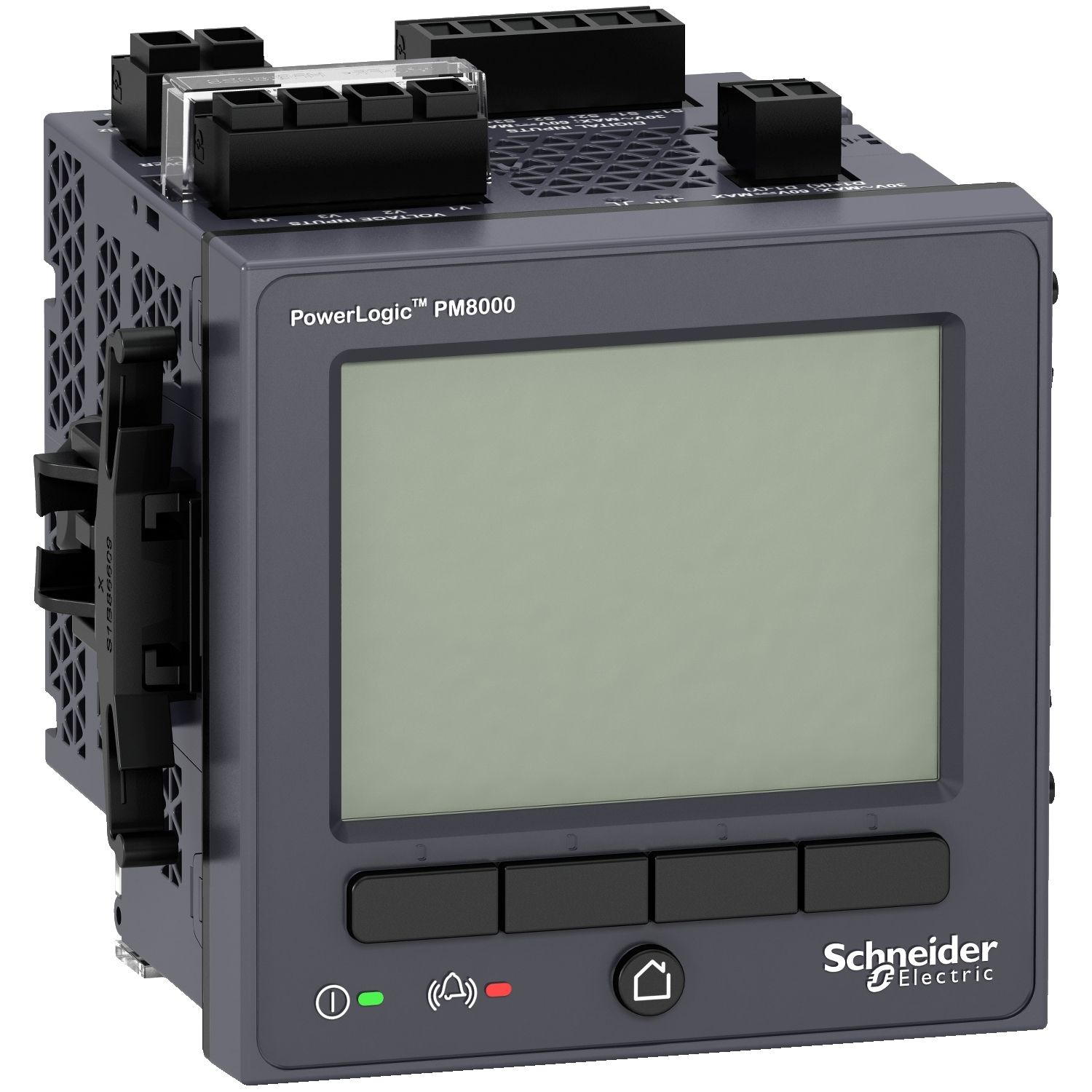 Picture of Power quality meter, PowerLogic PM8000, Advanced, integrated display, 512 MB, 512 s/c