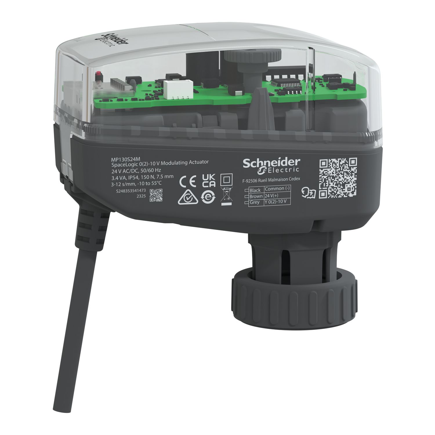Picture of SpaceLogic MP130S PIBCV Modulating Actuator, Non-Spring Return, 24V AC/DC, 150N, IP54