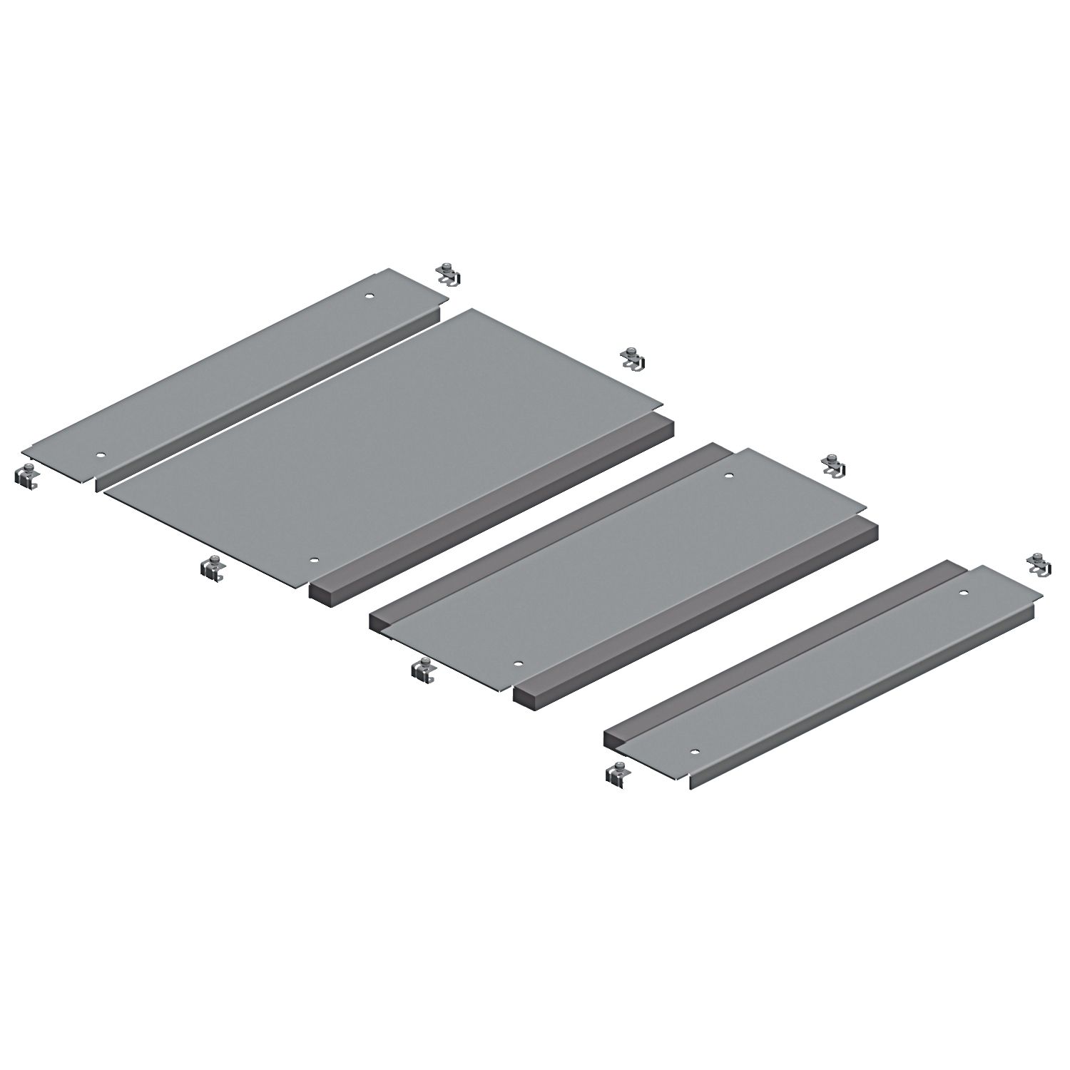 Picture of Two entries cable gland plate, PanelSeT SFN, PanelSeT SF, for electrical enclosure W600 D800mm, fixed by clips