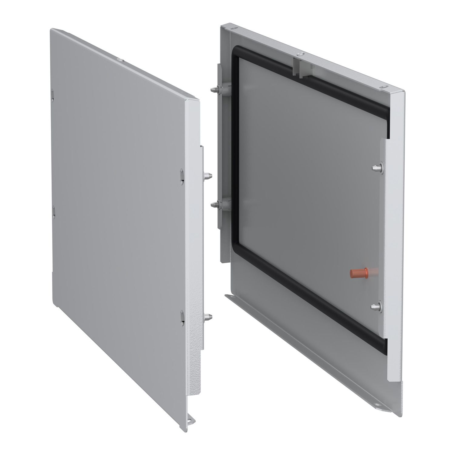 Picture of Side panels, PanelSeT SFN, for busbar chamber D600mm on electrical enclosure, RAL 7035, set of 2