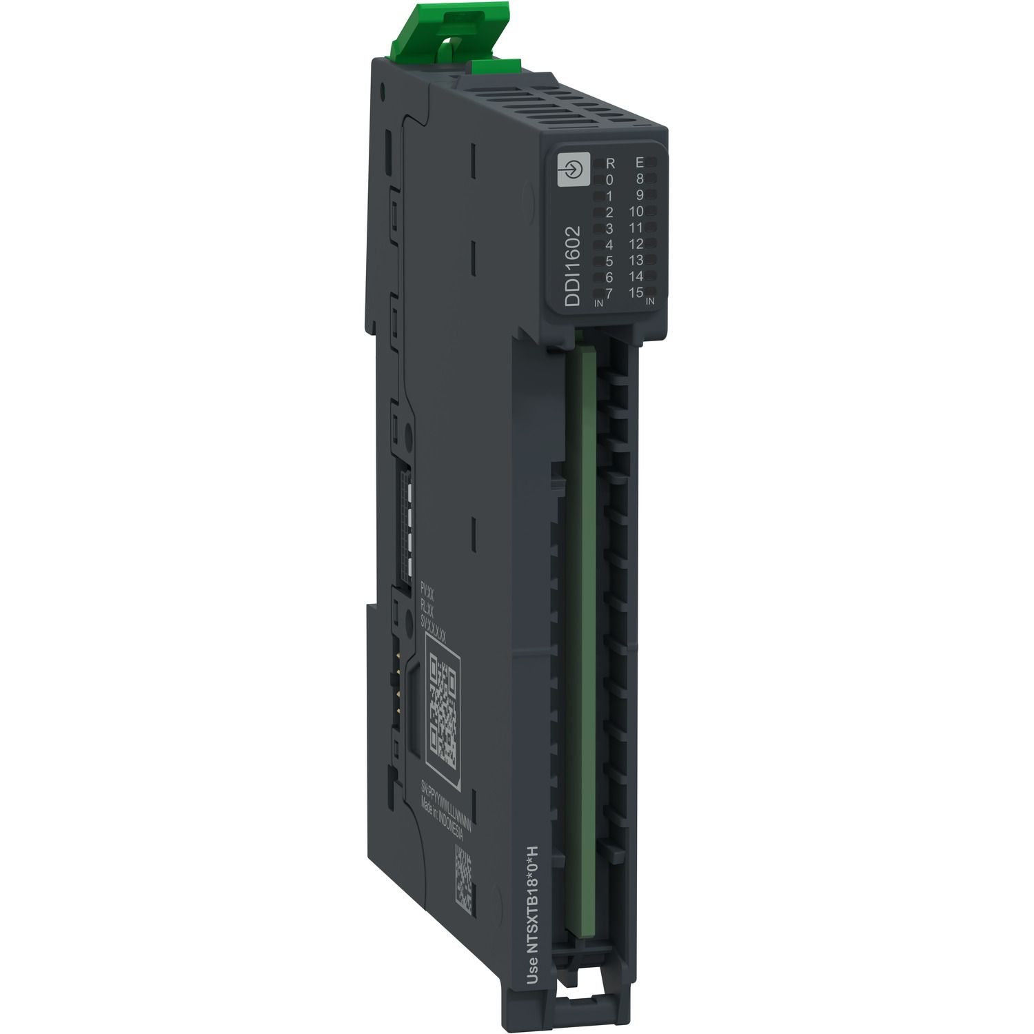 Picture of Discrete Input Module + Base, 16 In, 24V DC, Source, 1 Wire, Modicon Edge I/O NTS