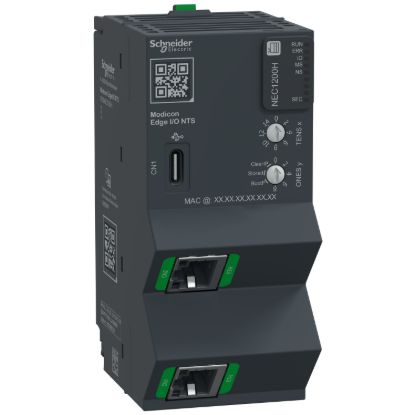 Picture of Network Interface Module, EtherNet/IP, Modbus TCP, 100Mbps, 2 RJ45, Hardened, Modicon Edge I/O NTS